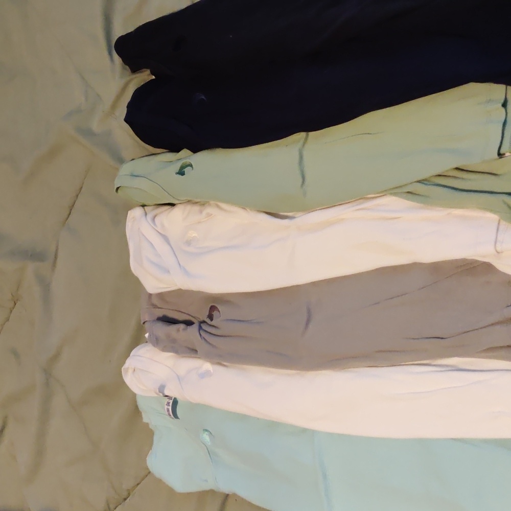 7 Long Sleeve monogrammed cotton shirts